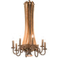 2nd Ave Lighting Barrel Stave 20" Wide Madera 8 LT Chandelier in Mahogany Bronze Finish