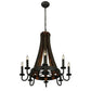 2nd Ave Lighting Barrel Stave 24" Madera 8 LT Chandelier in Coffee Bean Finish
