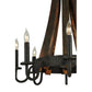 2nd Ave Lighting Barrel Stave 24" Madera 8 LT Chandelier in Coffee Bean Finish