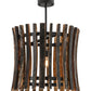 2nd Ave Lighting Barrel Stave 24" Madera Pendant in Costello Black