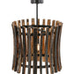2nd Ave Lighting Barrel Stave 24" Madera Pendant in Costello Black