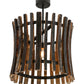 2nd Ave Lighting Barrel Stave 24" Madera Pendant in Costello Black