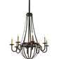 2nd Ave Lighting Barrel Stave 38" Metallo 8 LT Chandelier in Oil Rubbed Bronze Finish