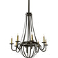 2nd Ave Lighting Barrel Stave 38" Metallo 8 LT Chandelier in Oil Rubbed Bronze Finish
