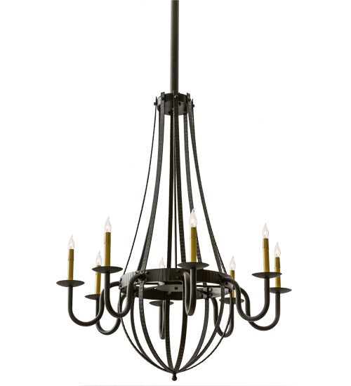 2nd Ave Lighting Barrel Stave 38" Metallo 8 LT Chandelier in Oil Rubbed Bronze Finish