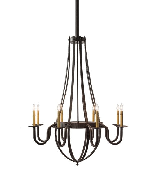 2nd Ave Lighting Barrel Stave 38" Metallo 8 LT Chandelier in Oil Rubbed Bronze Finish