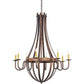 2nd Ave Lighting Barrel Stave 42" Wide Madera 8 LT Chandelier in Rococco Finish