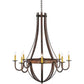 2nd Ave Lighting Barrel Stave 42" Wide Madera 8 LT Chandelier in Rococco Finish