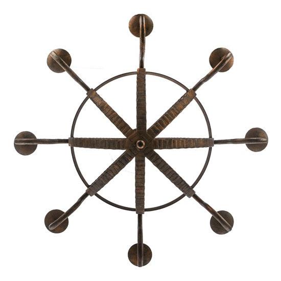 2nd Ave Lighting Barrel Stave 42" Wide Madera 8 LT Chandelier in Rococco Finish