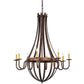 2nd Ave Lighting Barrel Stave 42" Wide Madera 8 LT Chandelier in Rococco Finish