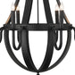 2nd Ave Lighting Barrel Stave 42" Wide Metallo 8 Light Chandelier in Costello Black