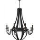 2nd Ave Lighting Barrel Stave 42" Wide Metallo 8 Light Chandelier in Costello Black