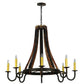 2nd Ave Lighting Barrel Stave 50" Madera 8 LT Chandelier in Costello Black