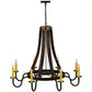 2nd Ave Lighting Barrel Stave 50" Madera 8 LT Chandelier in Costello Black