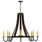 2nd Ave Lighting Barrel Stave 50" Madera 8 LT Chandelier in Costello Black