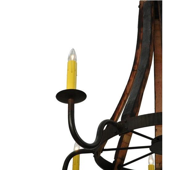 2nd Ave Lighting Barrel Stave 50" Madera 8 LT Chandelier in Costello Black