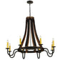 2nd Ave Lighting Barrel Stave 50" Madera 8 LT Chandelier in Costello Black