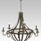 2nd Ave Lighting Barrel Stave Metallo 60" Wide 8 Light Chandelier in Coffee Bean Finish