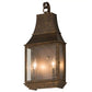 2nd Ave Lighting Bastille 10" Clear Seeded Glass ShadeGolde Bronze Lantern Wall Sconce