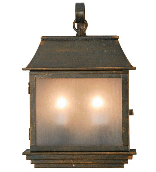 2nd Ave Lighting Bastille 10" Wide Pocket Lantern Wall Sconce in Golden Bronze Finish