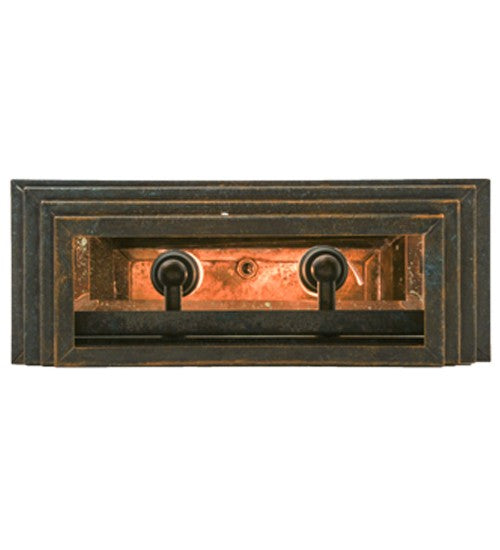2nd Ave Lighting Bastille 10" Wide Pocket Lantern Wall Sconce in Golden Bronze Finish