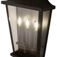 2nd Ave Lighting Bastille 15" Omega Wall Sconce in Textured Black Finish