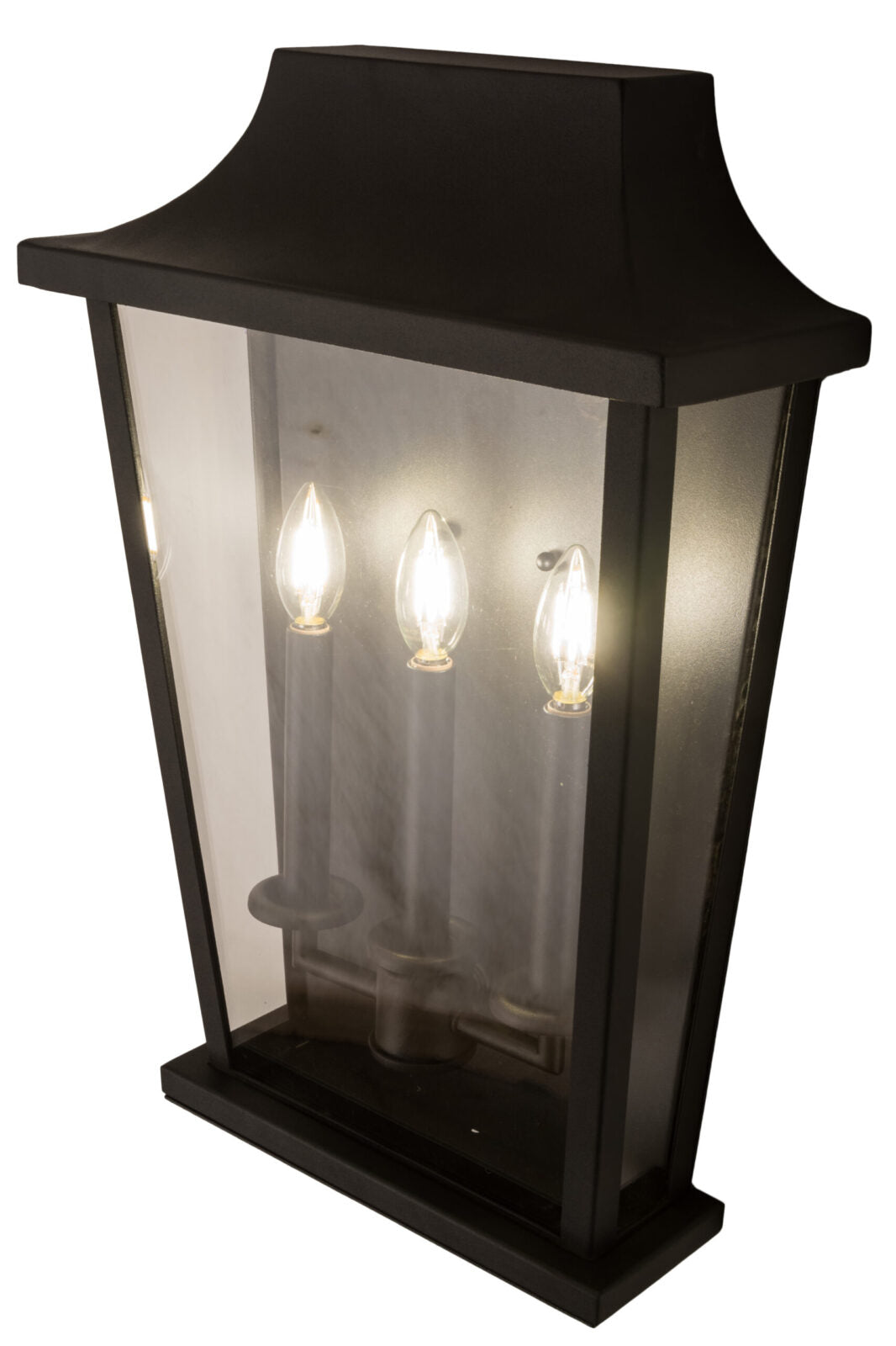 2nd Ave Lighting Bastille 15" Omega Wall Sconce in Textured Black Finish