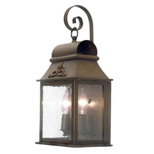 2nd Ave Lighting Bastille 8" 2-Light E12 Base Clear Seeded Glass Lens Coffee Bean Wall Sconce
