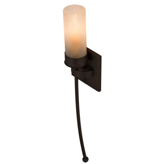 2nd Ave Lighting Bechar 6" 1-Light Frosted Glass Shade Cajun Spice Wall Sconce