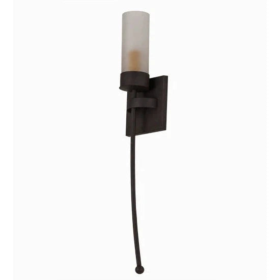 2nd Ave Lighting Bechar 6" 1-Light Frosted Glass Shade Cajun Spice Wall Sconce