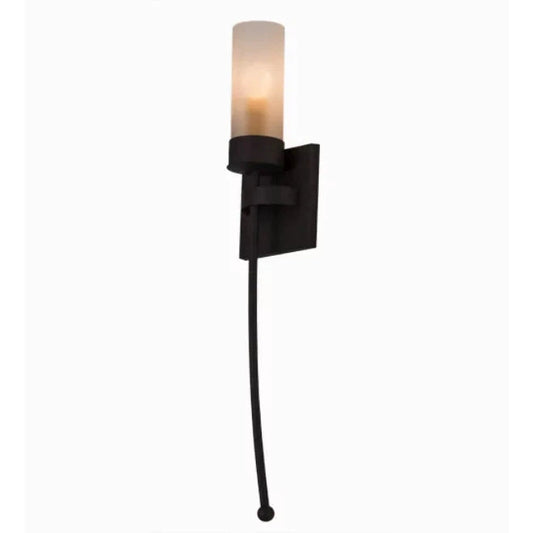 2nd Ave Lighting Bechar 6" 1-Light Frosted Glass Shade Cajun Spice Wall Sconce