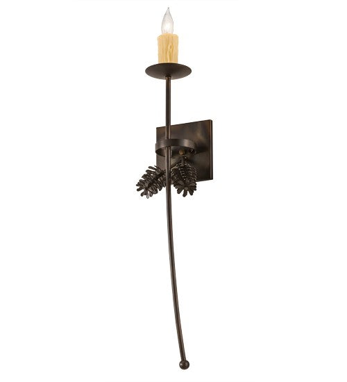 2nd Ave Lighting Bechar 6" Pine Cone Wall Sconce With Dark Burnished Antique Copper Finish