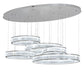 2nd Ave Lighting Beckam 86" Long 5 Light Cascading Pendant With Brushed Stainless Finish