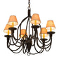 2nd Ave Lighting Bell 30" Wide 6 LT Chandelier in Cimarron Bronze Finish