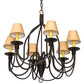 2nd Ave Lighting Bell 30" Wide 6 LT Chandelier in Cimarron Bronze Finish