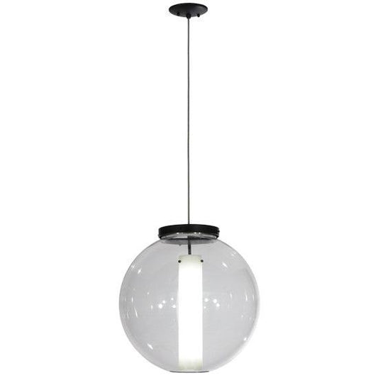 2nd Ave Lighting Bola 18" Cilindro Pendant With Solar Black Powder Coat Finish