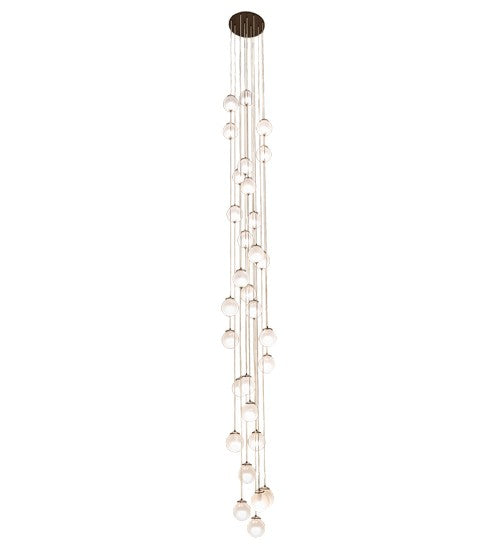2nd Ave Lighting Bola 30 Light 28" Wide Cascading Pendant in Mahogany Bronze Finish