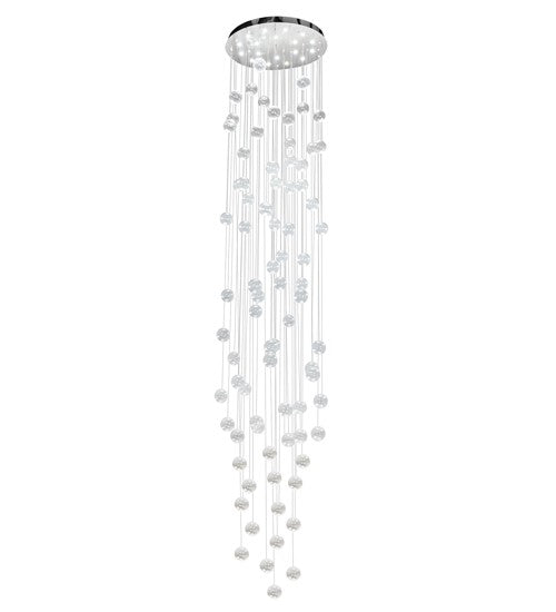2nd Ave Lighting Bola 48" Wide Cascading Pendant in Polished Stainless Steel Finish