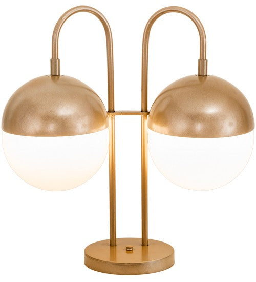 2nd Ave Lighting Bola Deux 19" Table Lamp in Metallic Champaign Finish