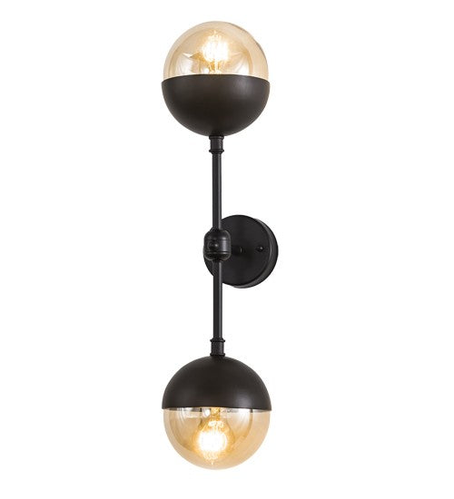 2nd Ave Lighting Bola Deux 6" Wall Sconce in Solar Black Finish