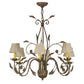 2nd Ave Lighting Bordeaux 36" Wide 6 LT Chandelier in Pompeii Gold
