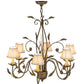 2nd Ave Lighting Bordeaux 36" Wide 6 LT Chandelier in Pompeii Gold