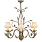 2nd Ave Lighting Bordeaux 36" Wide 6 LT Chandelier in Pompeii Gold