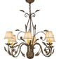 2nd Ave Lighting Bordeaux 36" Wide 6 LT Chandelier in Pompeii Gold