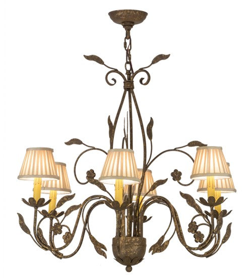 2nd Ave Lighting Bordeaux 36" Wide 6 LT Chandelier in Pompeii Gold