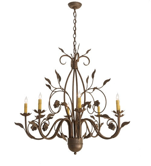 2nd Ave Lighting Bordeaux 36" Wide 8 LT Chandelier With Antique Rust Finish