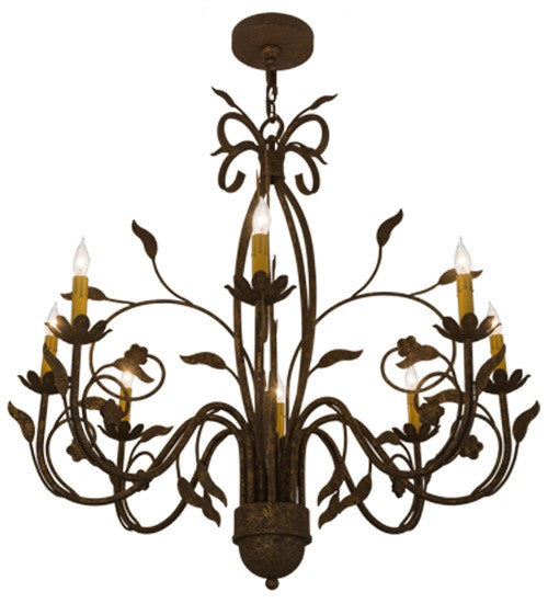 2nd Ave Lighting Bordeaux 36" Wide 8 Light Chandelier in Pompeii Gold Finish