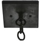 2nd Ave Lighting Boston 14" Clear Seeded Glass Square Wrought Iron Lantern Pendant Light