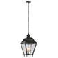 2nd Ave Lighting Boston 14" Clear Seeded Glass Square Wrought Iron Lantern Pendant Light