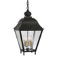 2nd Ave Lighting Boston 14" Clear Seeded Glass Square Wrought Iron Lantern Pendant Light